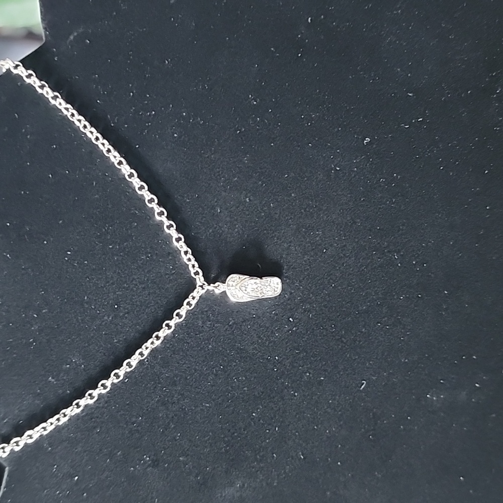 Flip flop cubic zirconia ankle bracelet**Everything Must Go SALE* - Picture 2 of 3